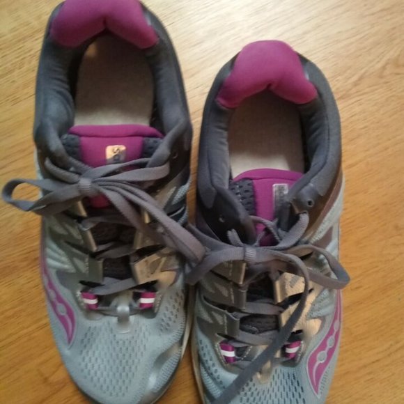 SAUCONY Women's EVERUN S10414-1 Triumph Gray/Purple Sneakers Size 9W Run… - Picture 2 of 5